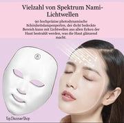 Kosmetikerinnen©️-7 Farben Licht LED Gesichts Hautpflege Maske Hals Haut Verjüngung Behandlung Schönheit Anti Akne Therapie Bleaching™️