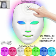 Kosmetikerinnen©️-7 Farben Licht LED Gesichts Hautpflege Maske Hals Haut Verjüngung Behandlung Schönheit Anti Akne Therapie Bleaching™️