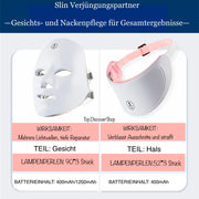 Kosmetikerinnen©️-7 Farben Licht LED Gesichts Hautpflege Maske Hals Haut Verjüngung Behandlung Schönheit Anti Akne Therapie Bleaching™️